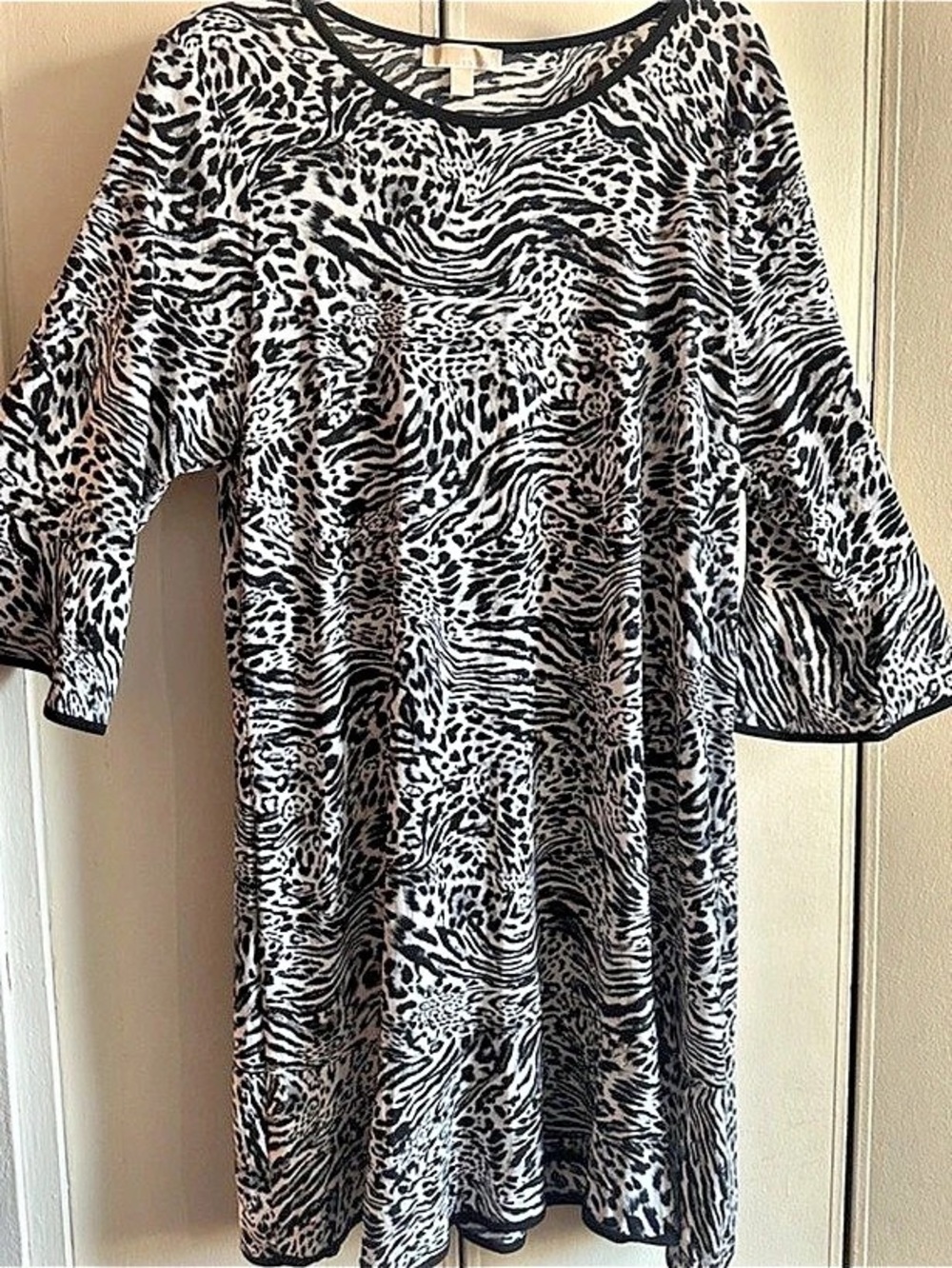 Michael Kors Animal Print Dress in Black & White Size 2X